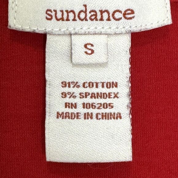 Sundance Top Womens Small Red Long Sleeve Ruched Surplice Wrap Style Party - Picture 3 of 6